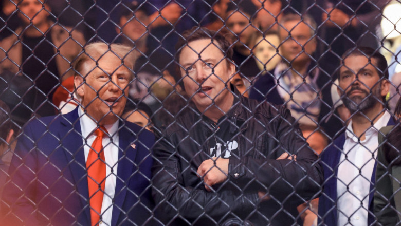 _President-Elect Donald Trump Celebrates Victory with Elon Musk at UFC 309 Event in Madison Square Garden_